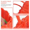 thumbnail image 3 of 1PC Vegetables Basket Plastic Woven Shopping Basket Gift Basket (Size M Random Color), 3 of 3