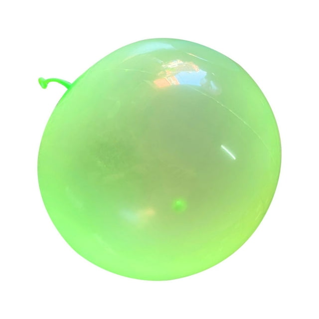 Bubble Ball TPR Inflatable Round Ball Children bubble ball Inflatable round Toy Wobble Transparent Bubble Ball, L, Green