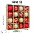 thumbnail image 4 of Glittery Red and Gold Christmas Ornament Bauble Set, Elegant 16 Piece Bundle, 4 of 8