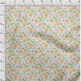 thumbnail image 3 of oneOone Cotton Cambric Yellow Fabric Leaves & Flowers Floral Craft Projects Decor Fabric Printed By The Yard 56 Inch Wide, 3 of 4