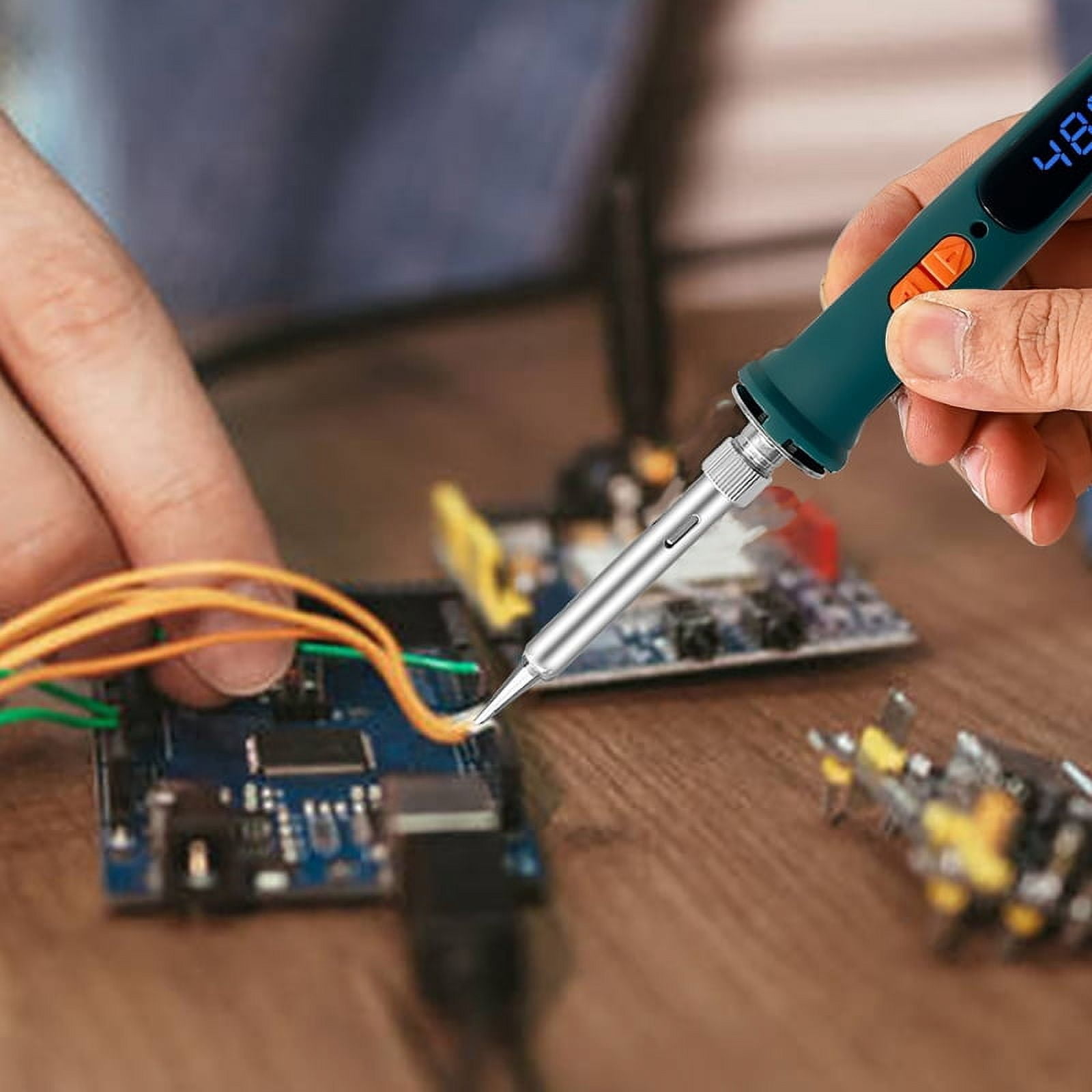 Adjustable Temperature Electric Soldering Iron , Welding Solder Rework Station Heat Pencil Tips ,Repair Tool Set ,Portable