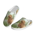 thumbnail image 2 of Fotbe Watercolor African Animals Wildlife Pattern Women's Fuzzy Curly Fur Memory Foam Loafer Slippers Indoor Outdoor Slippers Winter Home Shoes-42/43, 2 of 7