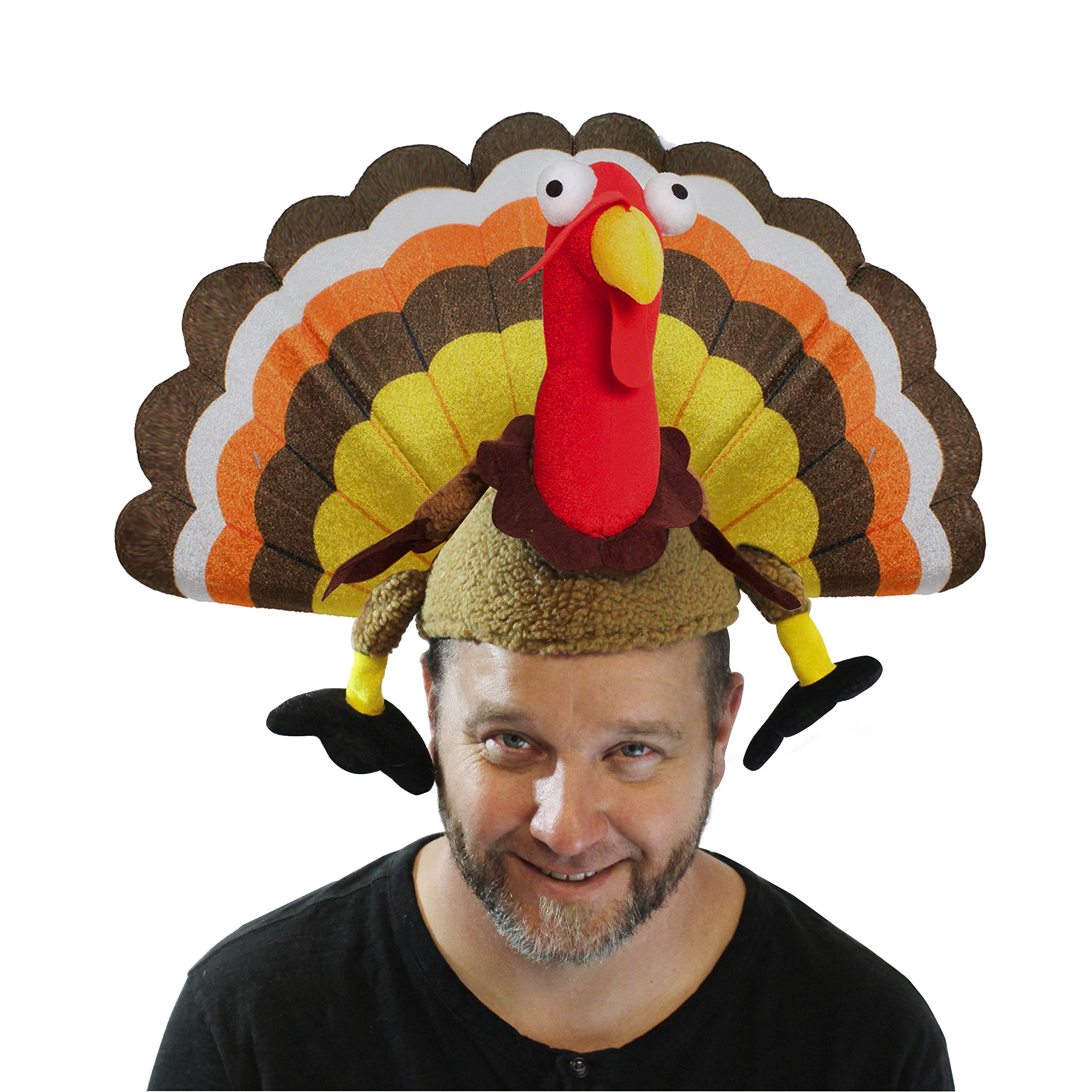 Spooktacular 2 Pack Thanksgiving Turkey Hats Turkey Cap for Thanksgiving Night Event Dress-up Party Role Play Carnival Cosplay Costume Accessories Multi-colores - image 5 of 7