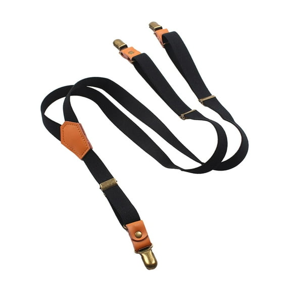 Tirantes para hombre, correas elásticas de 0,8 pulgadas Y espalda para hombres Y mujeres, pantalones, tirantes para mujer, monos, accesorios para Negro Yinane tirantes para hombre