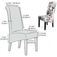 thumbnail image 5 of Large Chair Covers for Dining Chairs Set of 4,Blooming Flowers Stretch Dining Room Chair Cover Kitchen Parsons Chair Slipcovers (Pack of 4, Blooming Flowers), 5 of 6