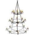 thumbnail image 4 of Meyda 151278 60 in. Estrella 24 Light Three Tier Chandelier, Antique Iron Gate, 4 of 5
