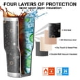 thumbnail image 7 of 30oz Black Gold Zodiac Sun Moon Pattern Tumblers Stainless Steel Tumbler with Lid and Straw,Vacuum Insulated Double Wall Travel Tumbler Cups Mug with Cleaning Brush for Coffee,Tea, 7 of 7