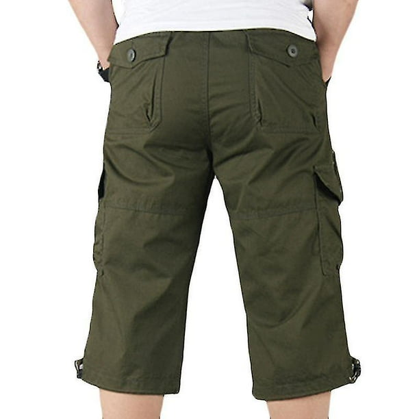 Short 3 4 long lastiqu pour homme taille Cargo Combat trois