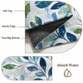 thumbnail image 6 of Navy Blue Leaves Round Area Rug 4 FT, Non Slip Indoor Outdoor Rug, Green Summer Botanical Washable Soft Circular Carpet Non-Shedding Floor Mat for Coffee Table Nursery Foyer Balcony, 6 of 8