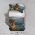 thumbnail image 1 of 3D Montaña Mar Paisaje Funda nórdica Set Ropa de cama Set Funda nórdica Fundas de almohada, 1 of 3