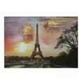 thumbnail image 1 of Paris Cutting Board, Panoramic Photo of Eiffel Tower and Pastel Warm Sunset Sky Parisian Cityscape, Decorative Tempered Glass Cutting and Serving Board, in 3 Sizes, by Ambesonne, 1 of 2