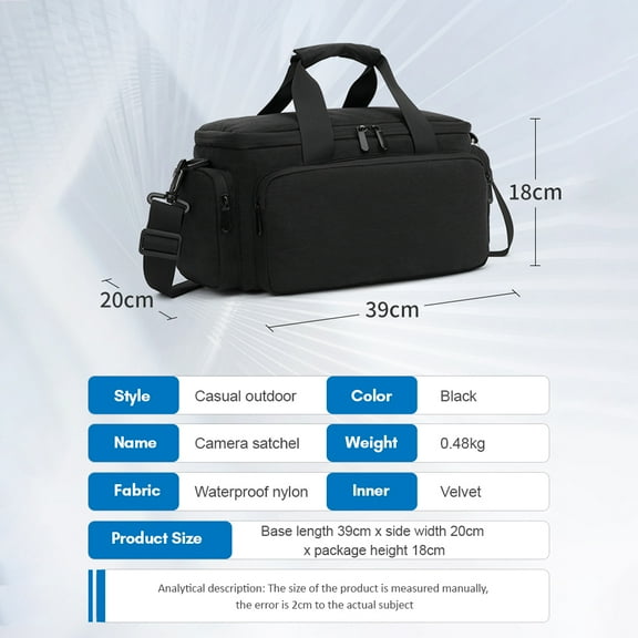 Camera Bag Travel Camera Shoulder Bag Water-resistant Shock-proof for Mirrorless Camera with Removable Dividers And Shoulder Strap