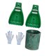 thumbnail image 3 of Rastrillo de mano para recoger hojas, rastrillo de garra para limpiar césped cortado y basura., 3 of 9