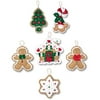 Gingerbread House Ornaments Felt Applique Kit, Set of 6