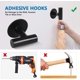 thumbnail image 4 of Gancho para toallas Gancho autoadhesivo, gancho adhesivo toallero sin taladrar, gancho de pared de acero inoxidable inoxidable gancho para albornoz para baño inodoro cocina oficina Adepaton LKX-0166-1, 4 of 6