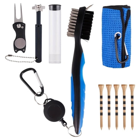 5 in 1 Golf Club Cleaning Golf Accessories Women Men Portable Golf Towel Blue
