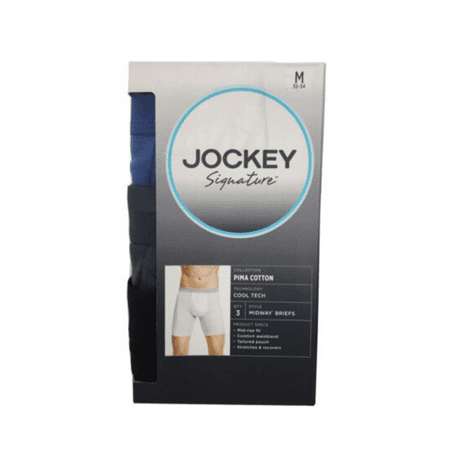 

Jockey Signature Men s Underwear Midway Briefs - 3 Pack Multicolor Md