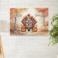thumbnail image 2 of Happy Thanksgiving Bulldog Turkey Costume Pumpkins Autumn Leaves Horizontal Matte Canvas Poster Dog Lover Gifts Idea Wall Art Home Decor - 130144, 2 of 5