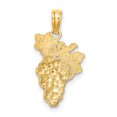 thumbnail image 4 of Finest Gold 14K with Enamel Grapes with Stem & Leaf Charm, 4 of 4