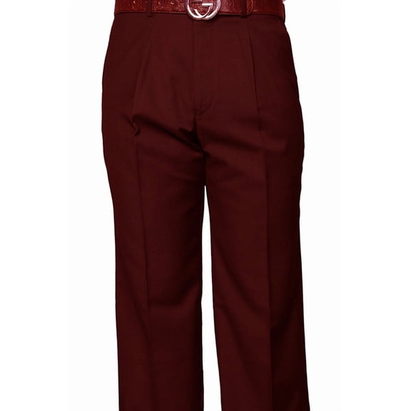 Men's Burgundy Wool Dress Pants 48