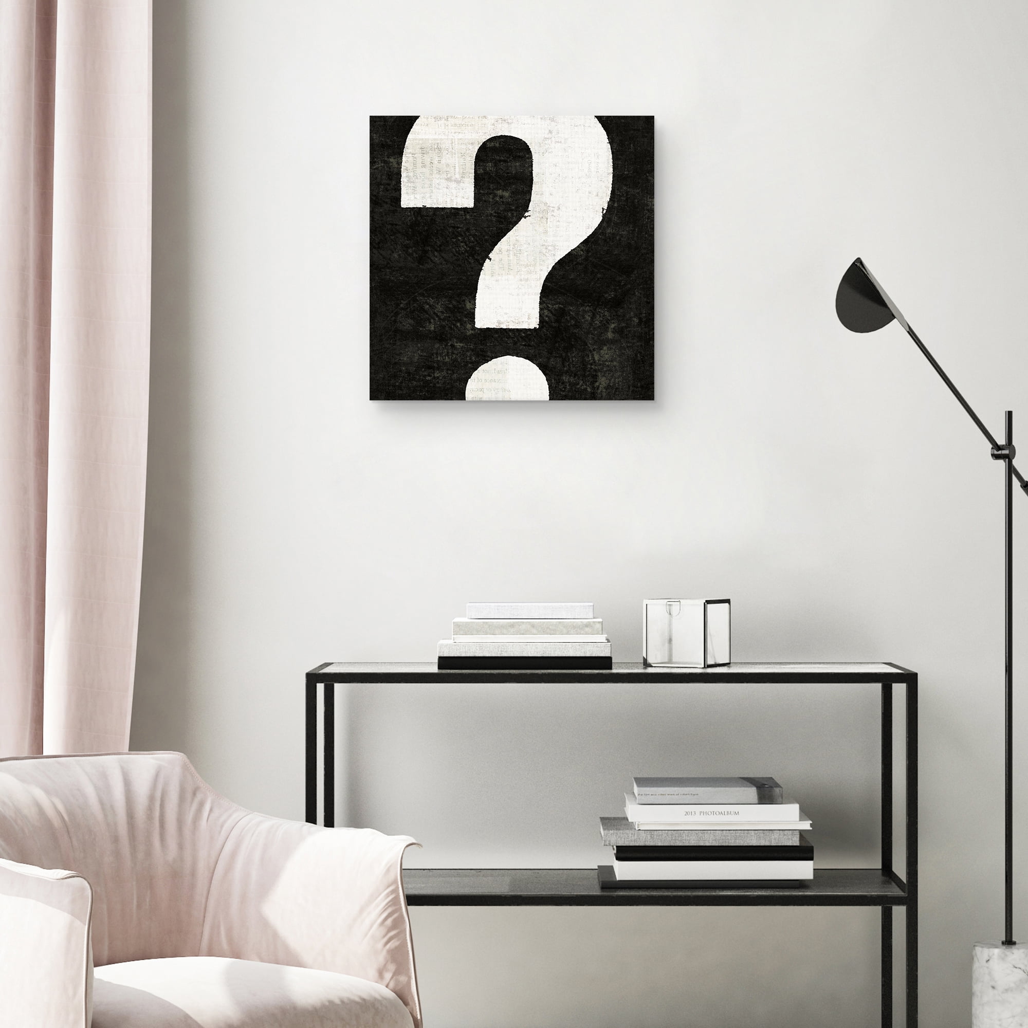 Punctuated Black Square VIII by Michael Mullan Canvas Art Print