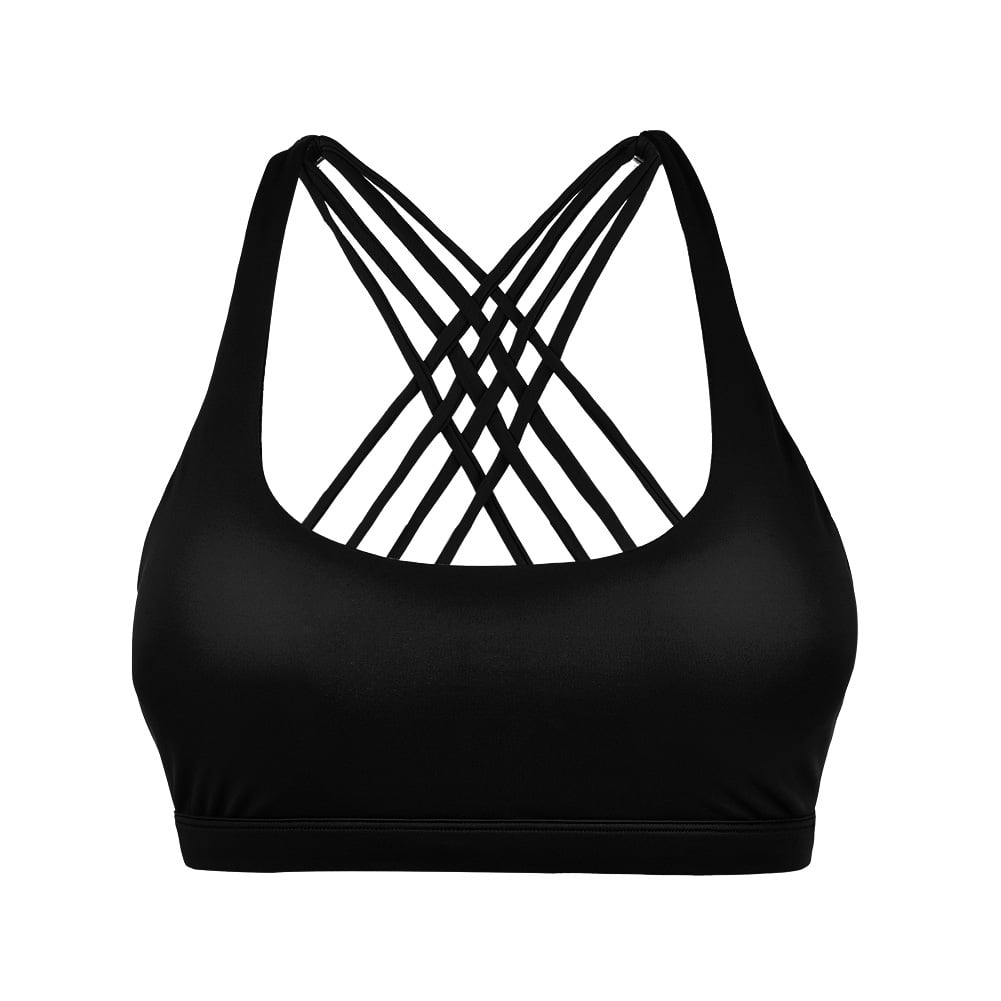criss cross back sports bra