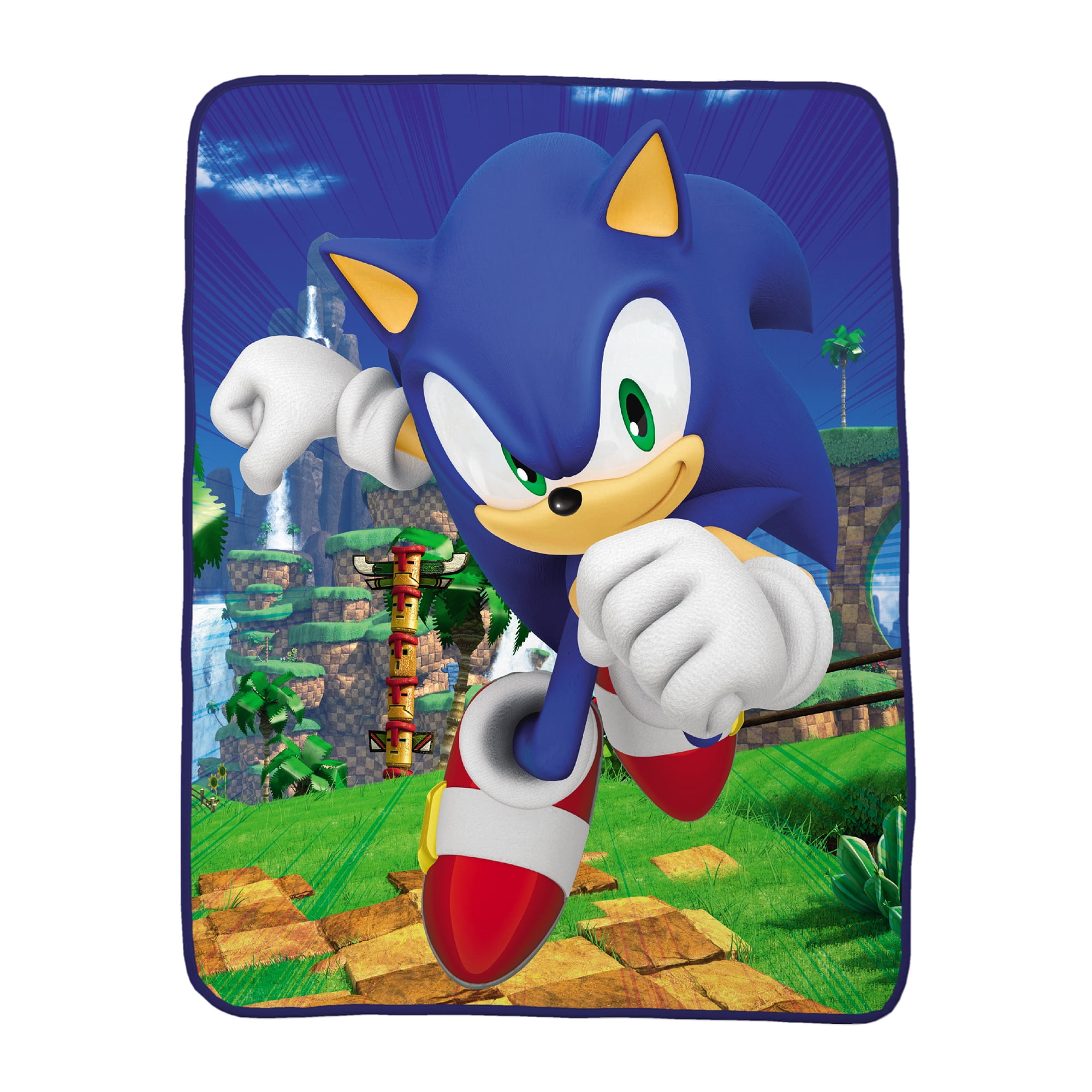 Sonic the Hedgehog Silky Soft Throw, 40” x 50”, Blue