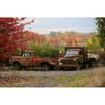 thumbnail image 3 of Susan Vizvary Photography 14x11 Black Modern Framed Museum Art Print Titled - 2 Autumn Vintage Trucks, 3 of 5