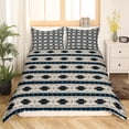 thumbnail image 2 of Southwest Native Comforter Cover Aztec Duvet Cover,Ethnic Tribe Arrow Western Bedding Sets Queen Retro Exotic Nordic Style Bed Set,African Indian Tribal Geometry Bohemian Decor,Brown Blue, 2 of 5