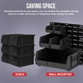 thumbnail image 3 of Akro-Mils Stackable Storage Bins, AkroBins 30230 Stacking Organizer, 11"x5"x5", Black, 12-Pack, 3 of 13