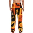 thumbnail image 3 of Balery Halloween Banner Symbols print Men's Pajama Pants,Ultra Lightweight Pjs,Lounge Pant-X-Large, 3 of 9