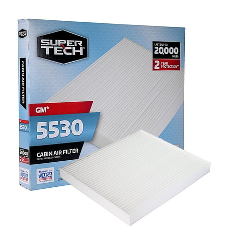 SuperTech Cabin Air Filter 5530 Replacement Air/Dust Filter for GM Fits select: 2005-2010 CHEVROLET COBALT 2006-2011 CHEVROLET HHR