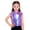 Blue, variant on Kids Boys Girls Metallic Shiny Cropped Vest Zipper Disco Shirt Festivals Rave Party Stage Performance Top Ivory 12
