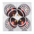 thumbnail image 1 of Vickerman M150119 4 in. Chocolate Matte Shatterproof Ball Ornament with White Glitter  4 per Box, 1 of 1