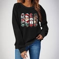 thumbnail image 2 of Christmas Long Sleeve T Shirt for Women Cute Santa Claus Elk Printed Tees Casual Crewneck Loose Fit Pullover Tops, 2 of 4