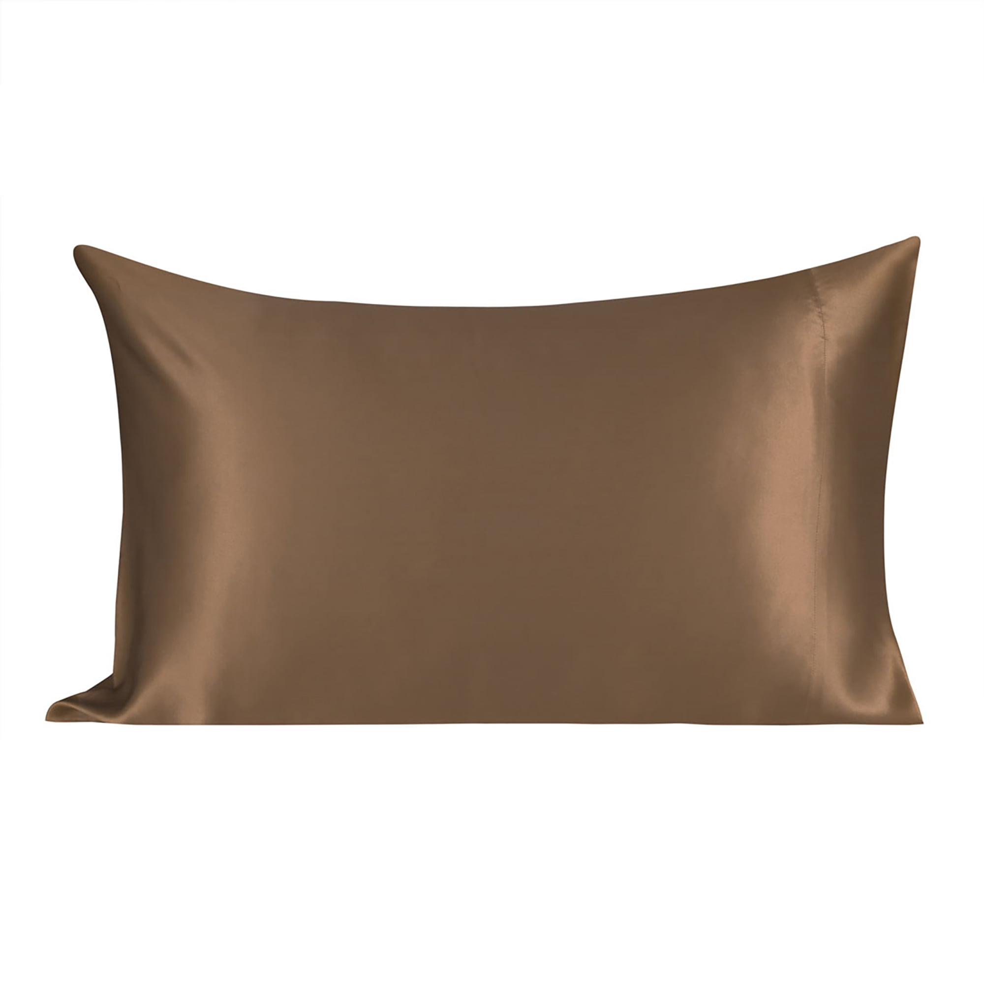 Unique Bargains 2-Pack 19 Momme 100% Silk Pillowcases Coffee Color Queen