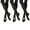 Black, variant on Pack of 3 FR DUVAL Women's Convertible tights 60 Deniers T10AD