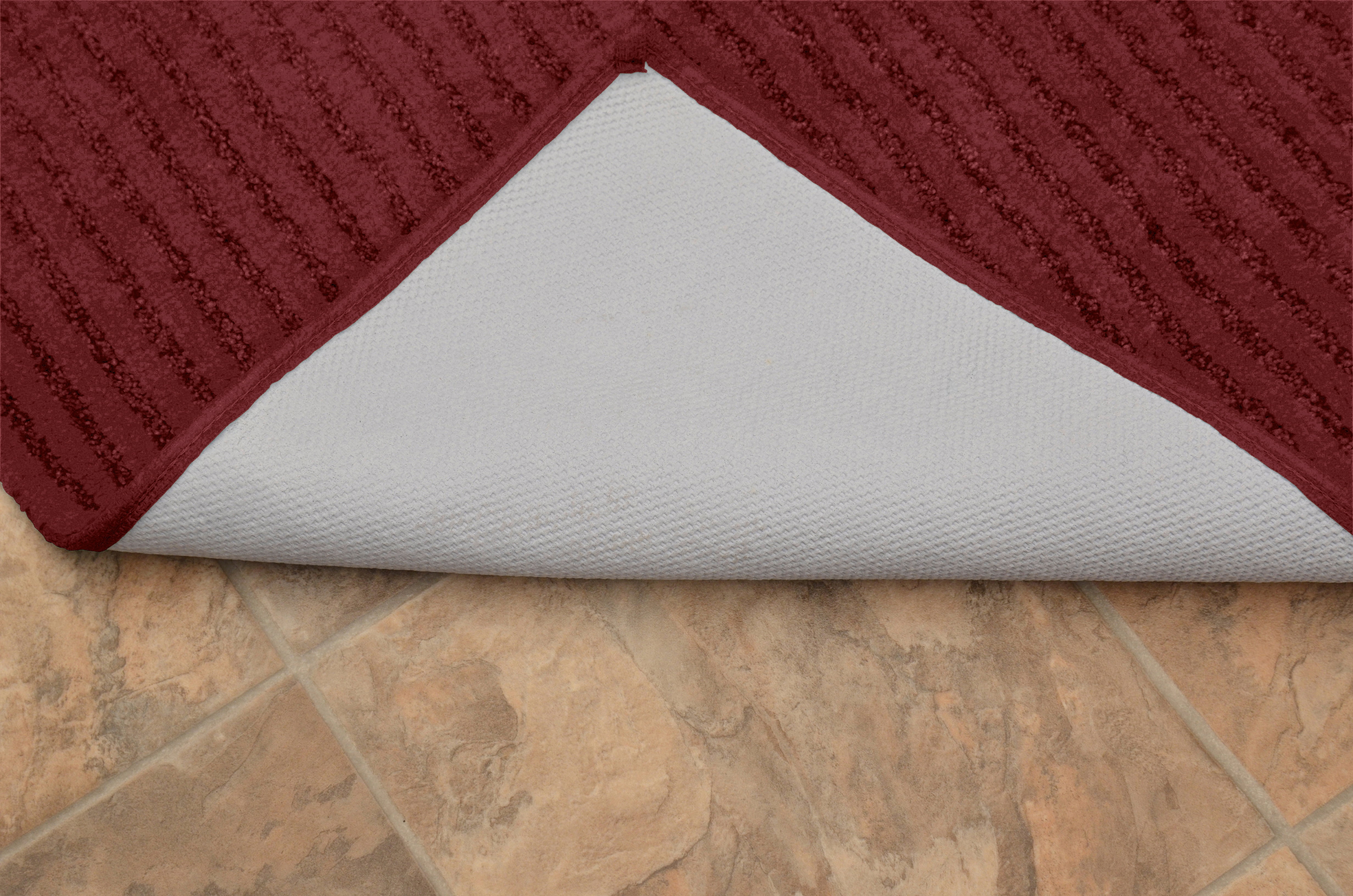 Garland Rug Sheridan Washable Nylon Chili Pepper Red Bath Rug, 30" x 50"