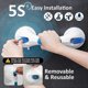 thumbnail image 3 of Shower Handles Suction, MAX 109 KG Safety Shower Grab Bars, No Drilling Handrail Waterproof (Blue,short), 3 of 4