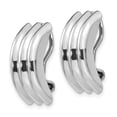 thumbnail image 2 of 14k White Gold Omega Clip Non Pierced Earrings, 2 of 7