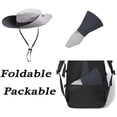 thumbnail image 2 of Womens Summer Sun Hat Beach Hats Wide Brim Outdoor UV Protection Hat Foldable Ponytail Bucket Cap, 2 of 6