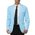 thumbnail image 1 of Abrigo Chic para Hombre Slim Fit Blazer de Un Solo Botón Formal M Azul Claro, 1 of 7
