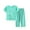 Mint Green, variant on Tbopshirt Pajamas for Women,Women's Summer Two Piece Set Short Sleeve Round Neck Pajama Set Printed Tops Pants Set,Womens Pajama Sets