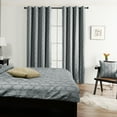 thumbnail image 3 of ZOPZO Total Blackout Curtains, Double Layer Thermal Insulated, Gray, 52W x 84L Inch, Geometric or Tropical Pattern for Bedroom, 3 of 5