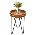 thumbnail image 3 of Outdoor Wooden Side Table,Round Side Table,Plant Stand,Flowerpot Table, Decorative Side Table, 3 of 7