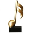 thumbnail image 4 of 3 piezas nota musical estatua decoración escultura resina estatuilla artes oro 17 cm, 4 of 5