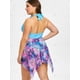 thumbnail image 4 of Set de Tankini de Halter con Color Bloque de Tamaño Plus Rosegal Tankinis, 4 of 5