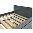 thumbnail image 5 of Bedz King Twin Captains Bed with Trundle and 3 Built in Drawers, Weathered Black, 5 of 9