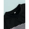 thumbnail image 5 of Toddler Kids Baby Boy Summer Outfts 3M 6M 12M 18M 24M 3Y 4Y 5Y 6Y 7Y Short Sleeve Shirts Stripe T-Shirt + Shorts 2Pcs Casual Clothes Set, 5 of 9