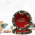 thumbnail image 4 of Wytyjxccyy Christmas Paper Plate Tissue Paper Tablecloth Disposable Tableware Set, 4 of 5